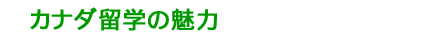 カナダ留学の魅力